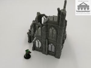 3 Story Gothic Ruin for table top war gaming Assembled Top Down 1