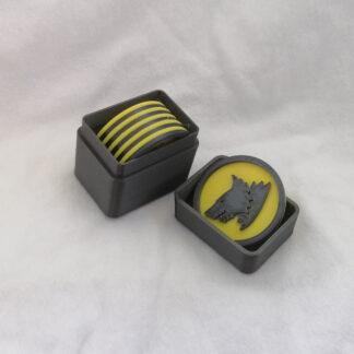 40mm Objective Marker Case Shown in Black with Space Wolves Markers Inside