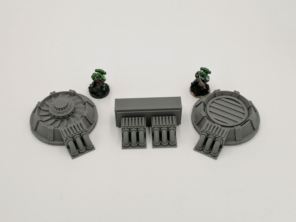 Ground Vent, Turbine and Power cell for Scifi Table Top Wargamming 28mm