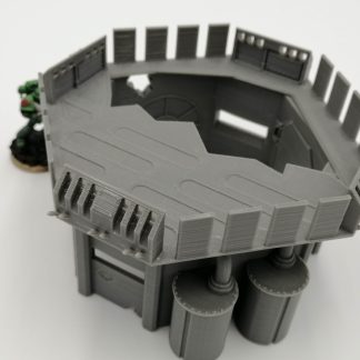 Communication Outpost Terrain Piece for 28mm Table Top Wargamming Back View