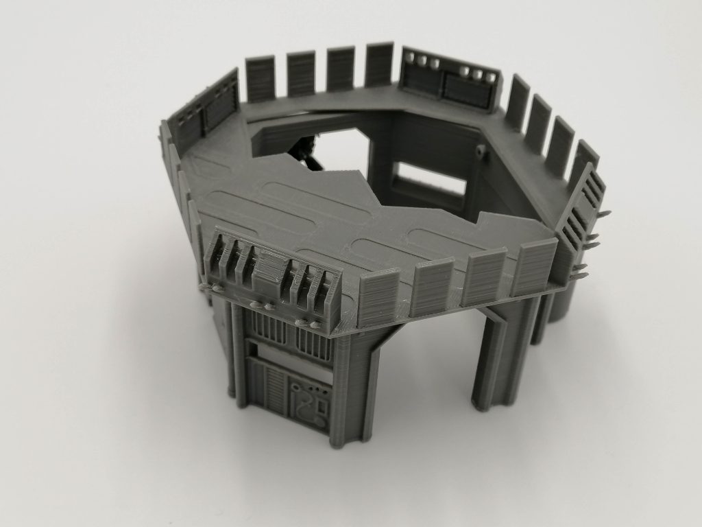 Communication Outpost Terrain Piece for 28mm Table Top Wargamming Front View