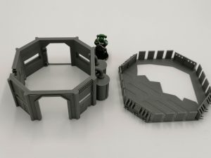 Communication Outpost Terrain Piece for 28mm Table Top Wargamming Disassembled